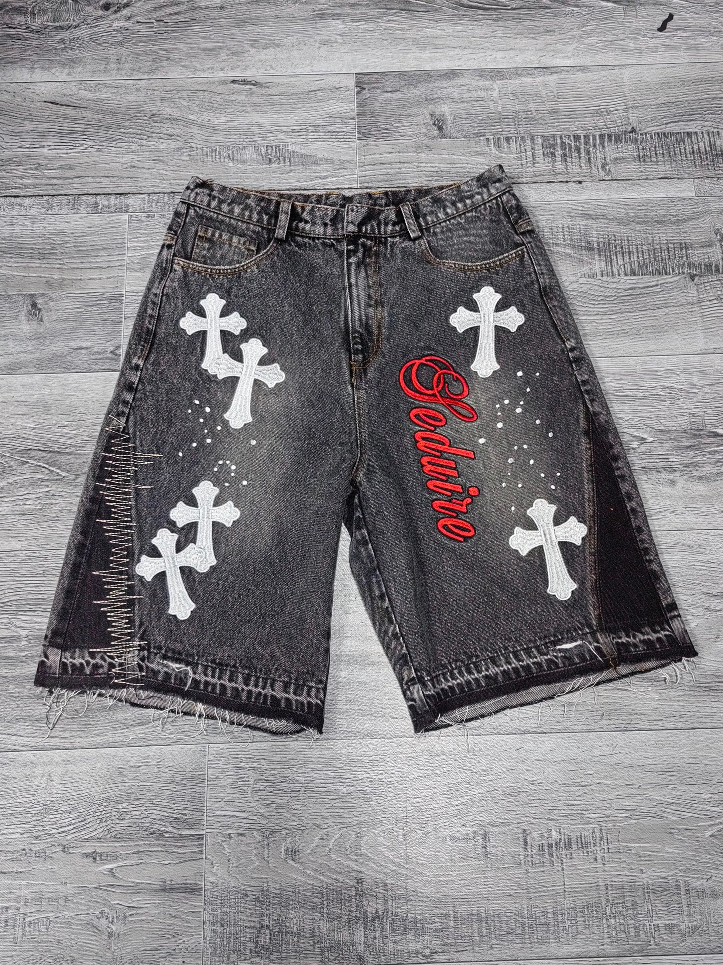SV DENIM SEWED JORTS