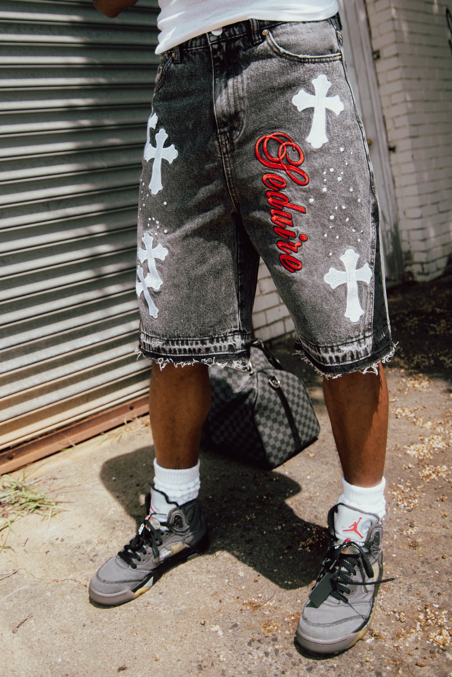 SV DENIM SEWED JORTS
